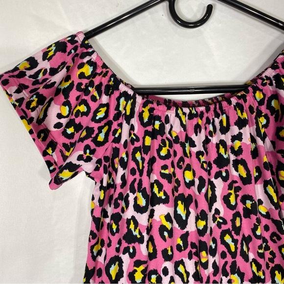 Poof New York Girls Pink Cheetah Print Skorts Romper - Picture 6 of 6